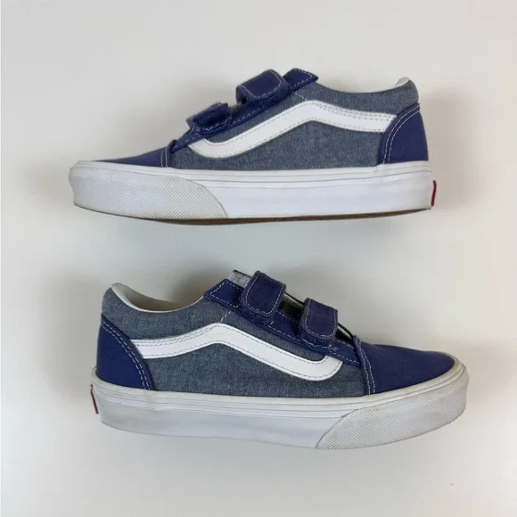 Kids' Vans® Old Skool Velcro® sneakers in chambray - Picture 3 of 6